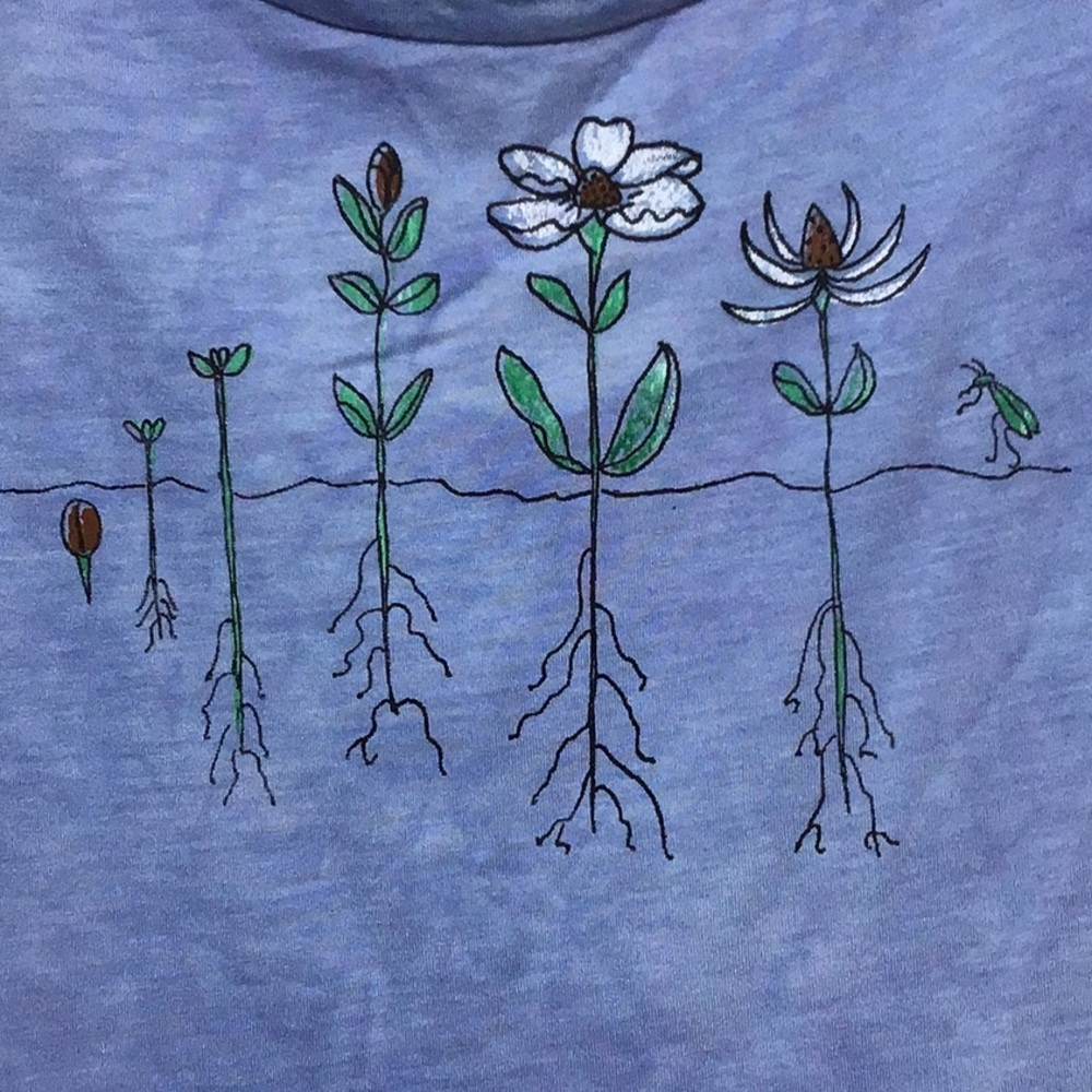 a.s. tees Bamboo & Cotton T Shirt Sz L.